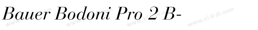 Bauer Bodoni Pro 2 B字体转换